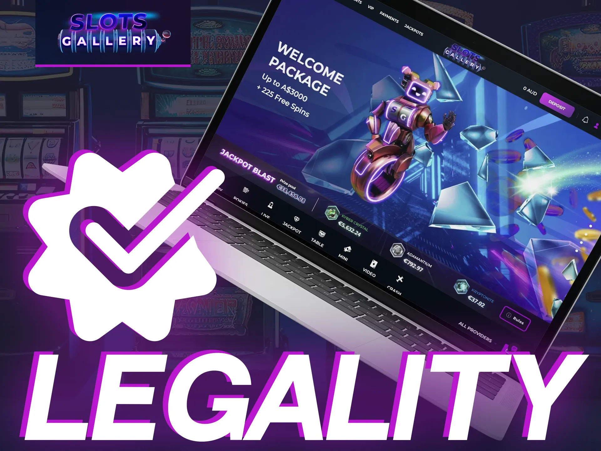 Get more info about the legality of Slots Gallery online casino.