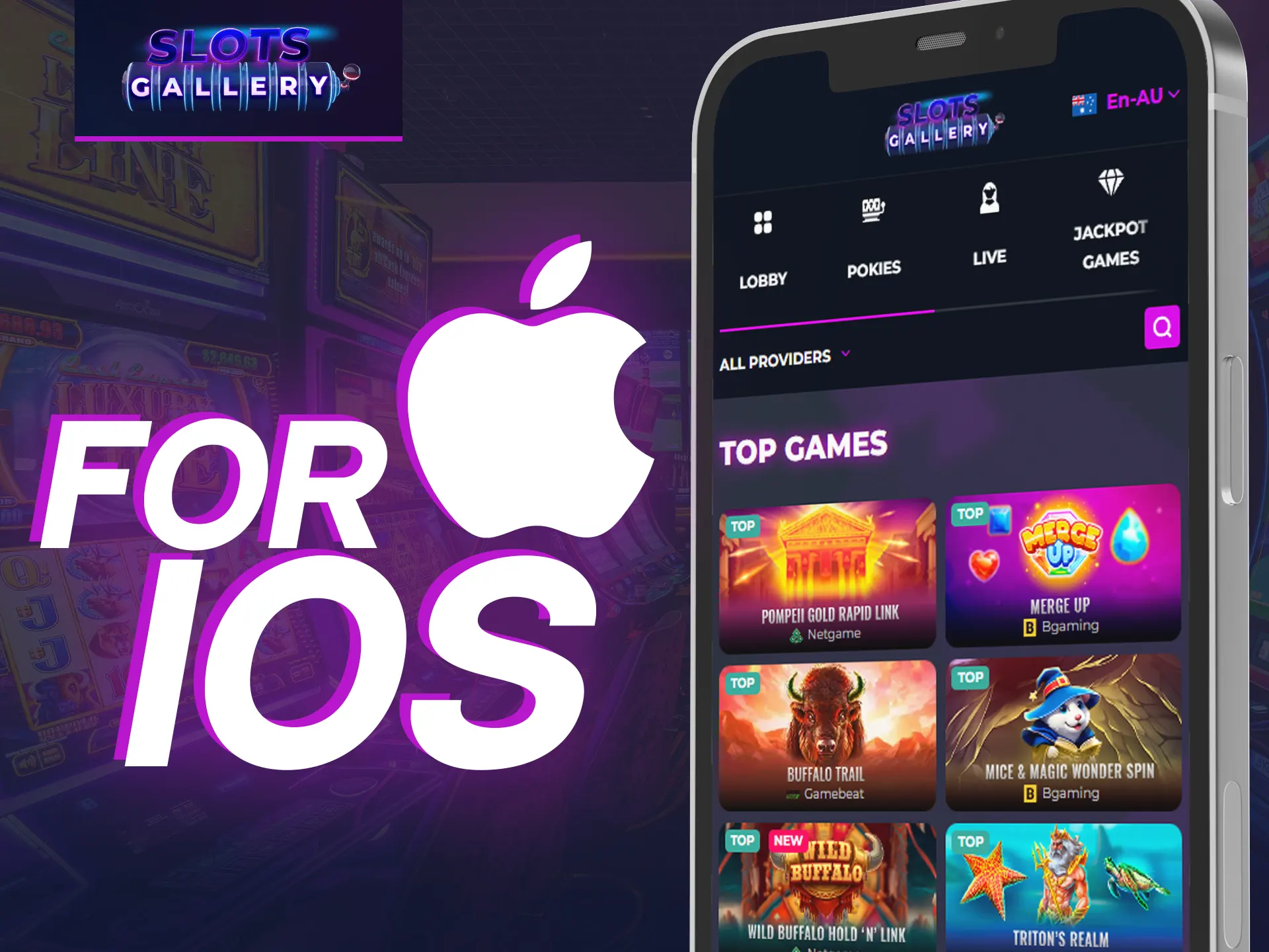 Slots Gallery provides iOS version of app.