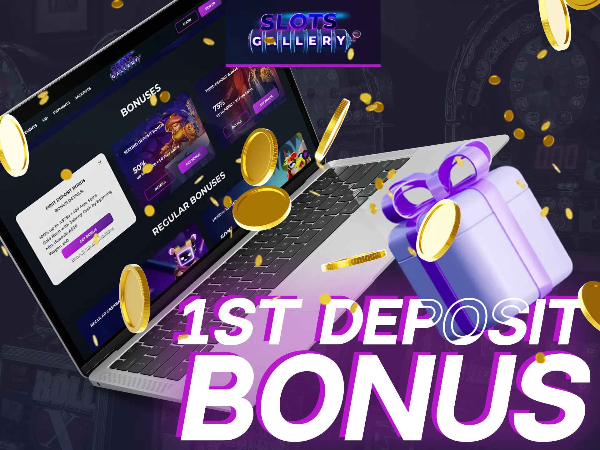 Get an chance to get incredible multiplication of your deposit with 1st deposit bonus.