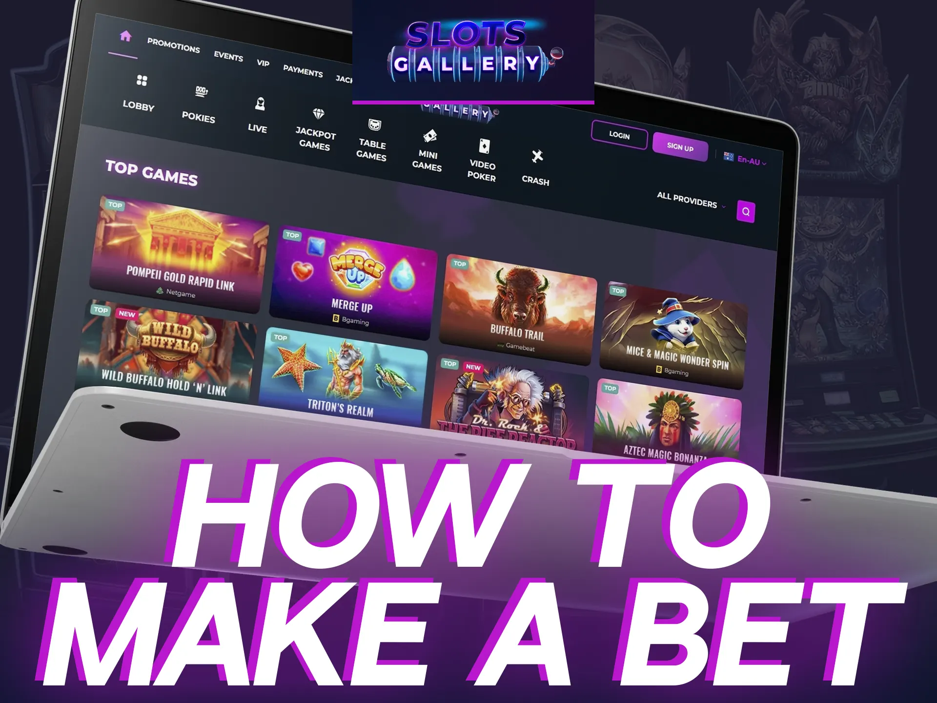 Learn how to make a bet at Slots Gallery.