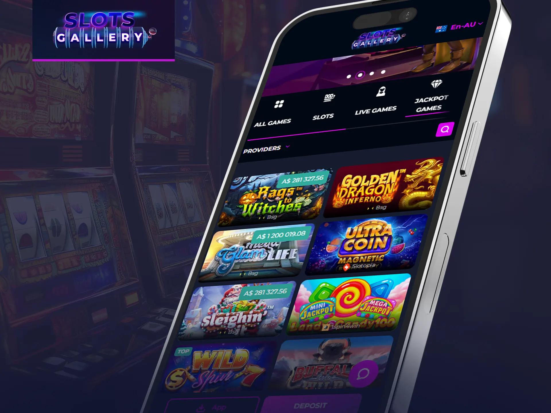 Use Slots Gallery on mobile web for easy betting.