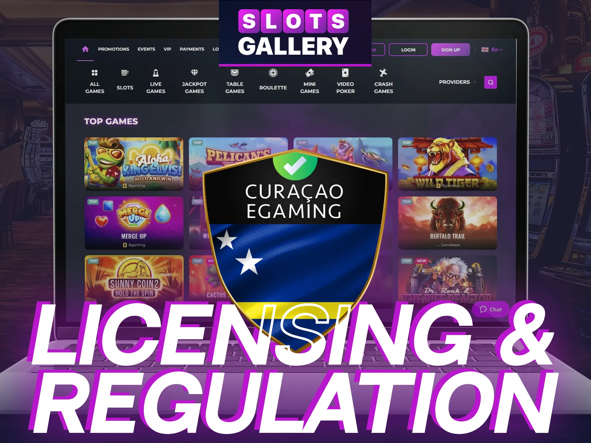 Slots Gallery is licensed and secure online casino.