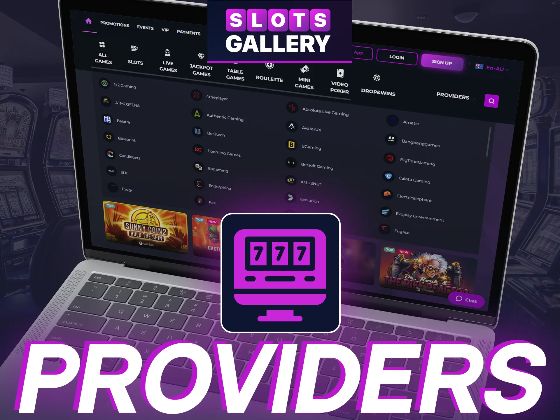 Enjoy games from best providers at Slots Gallery.