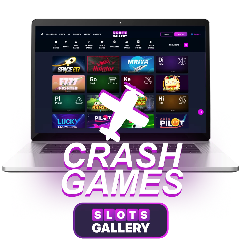 What is the main purpose of crash games in the online casino Slots Gallery.