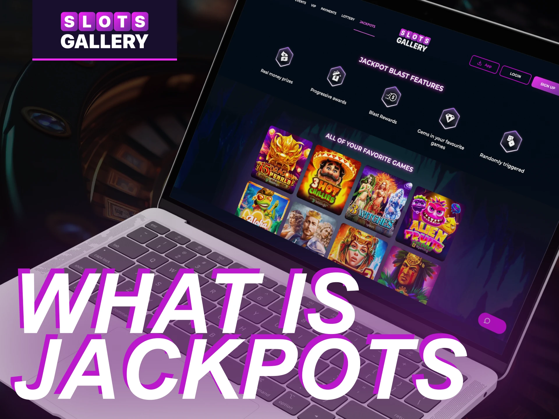 What are the types of jackpot at Slots Gallery online casino.