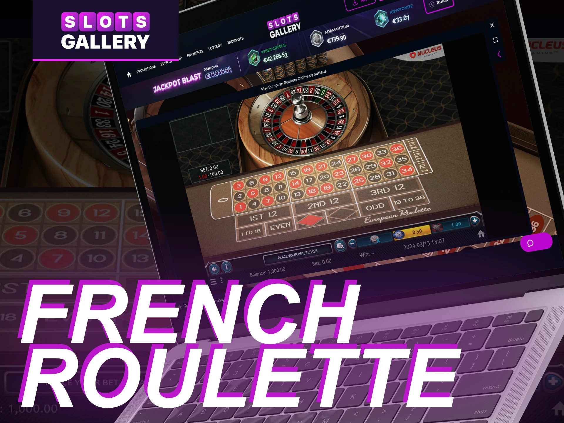 What are the rules of French roulette at the Slots Gallery online casino.