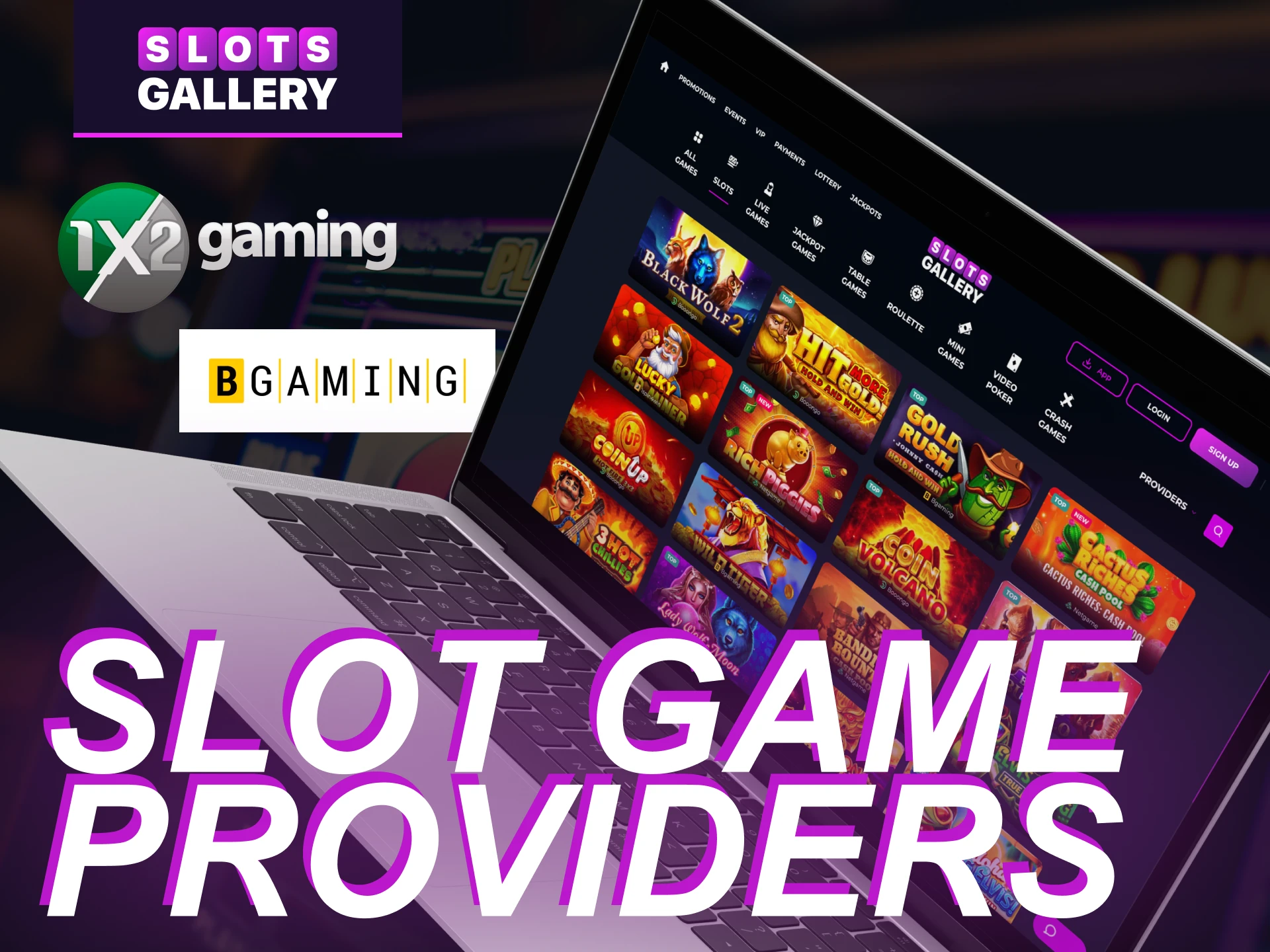 Slot games from which developers are available in the online casino Slots Gallery.