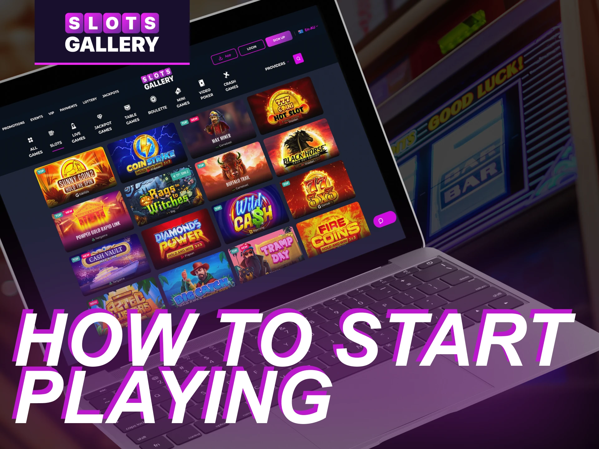 Do I need to register to play slot games at the Slots Gallery online casino.