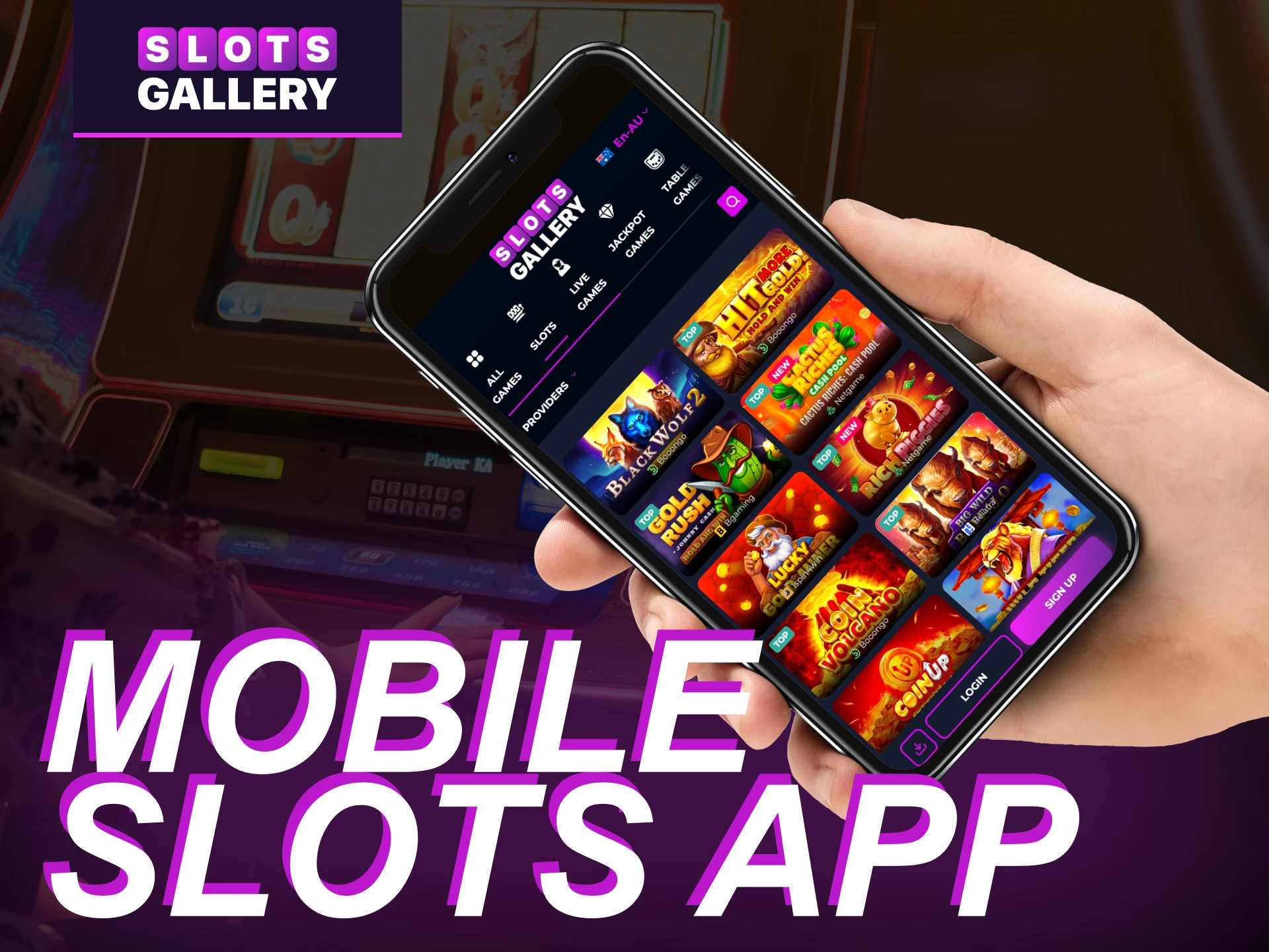 Can I play slot games at the Slots Gallery online casino on my smartphone.