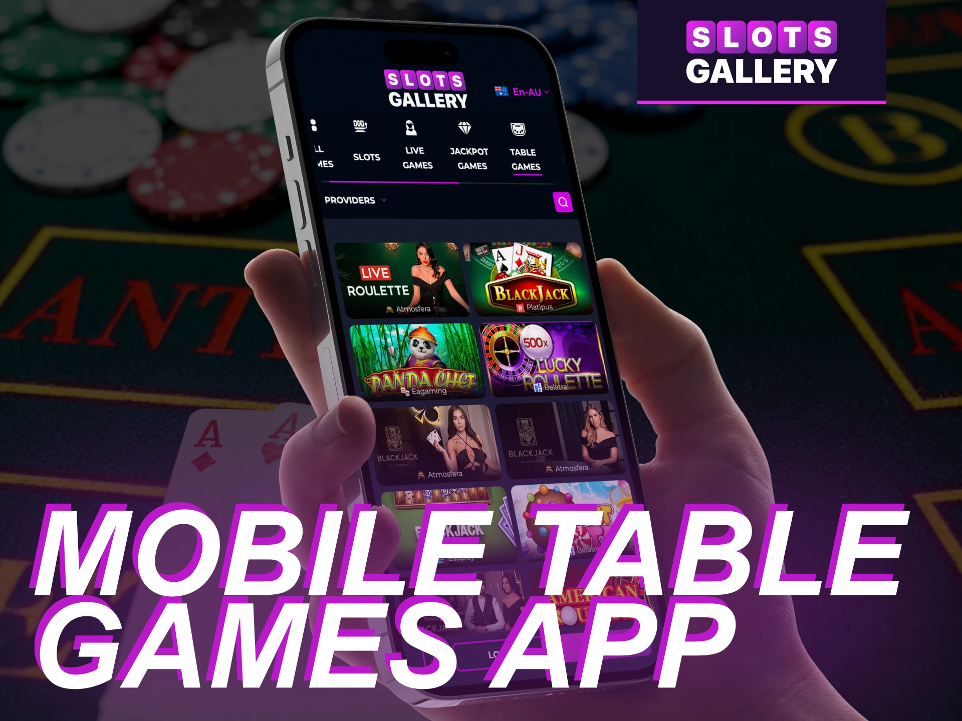 Can I play Slots Gallery online casino table games on my phone.